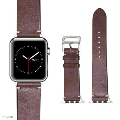 Dây Đeo Apple Watch 41mm 40mm 38mm, Chất Liệu Da Bò Cao Cấp, Phong Cách Vintage Hoài Cổ, Đơn Giản Và Tinh Tế, Tương Thích Các Phiên Bản Series 10/9/8/7/6/5/4/3/2/1/SE/SE2