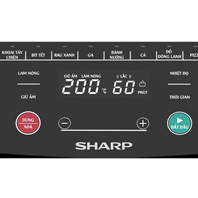 Nồi Chiên Không Dầu Sharp 5 lít KF-AF50EV-ST-Hàng chính hãng