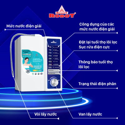 Máy Lọc Nước Điện Giải Ion Kiềm ROBOT ionMega 37 Dòng Máy Cơ - Hàng Chính Hãng