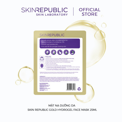 Mặt nạ dưỡng da Skin Republic Gold Hydrogel Face Mask 25ml