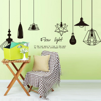Decal dán tường đèn trang trí ZOOYOO DLX5206