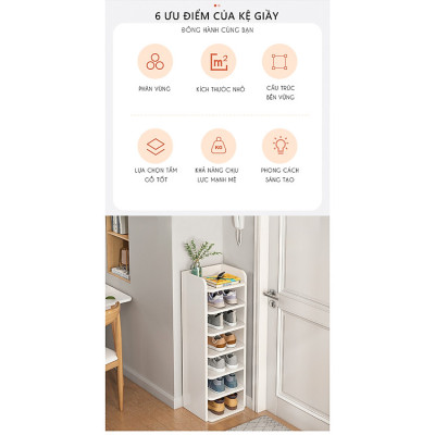 Kệ Để Giày Dép Gỗ Thiết Kế Nhỏ Gọn, Tối Ưu Diện Tích Nhiều Tầng