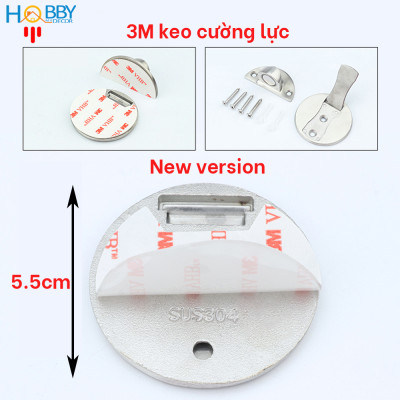 Chặn cửa đế dẹp nam châm hít chặn inox 304 Hobby home decor CC2