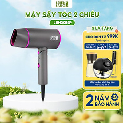 Máy sấy tóc LEBENLANG 2 chiều nóng lạnh, gấp gọn tiện lợi, chống xơ rối tóc bằng công nghệ ion, 2100W