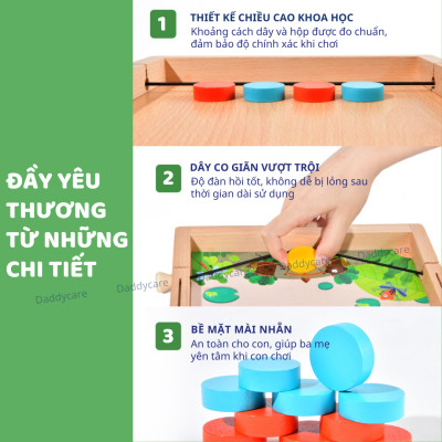 Đồ chơi cờ búng xuyên lỗ thông minh bằng gỗ cao cấp Mideer 10 in 1 Carrom Board Game
