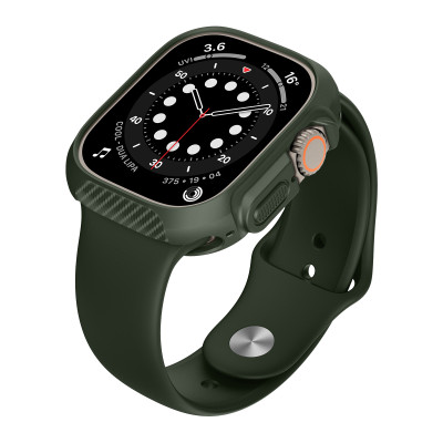 Ốp Case TPU Slim Carbon cho Apple Watch Ultra / Apple Watch Ultra 2 49mm - Hàng Chính Hãng