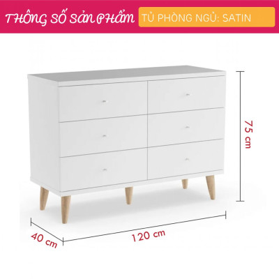 Tủ đựng quần áo phòng ngủ SMLIFE Satin