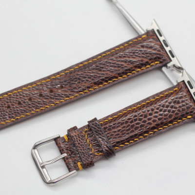 DÂY DA ĐÀ ĐIỂU THẬT HANDMADE HÀNG CHÍNH HÃNG SONGHAN LEATHER , DÂY ĐEO THAY THẾ DÀNH CHO APPLE WATCH PHÙ HỢP CÁC DÒNG SERIES 1-2-3-4-5-6-SE-7 38mm 40mm 41mm 42mm 44mm 45mm   AWOS-01