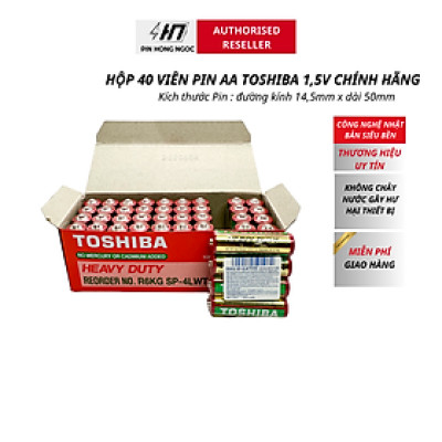 Hộp 40 Viên Pin Toshiba AA , AAA 1,5V Toshiba - hàng chính hãng