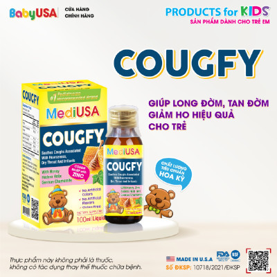 MediUSA COUFY - Thực Phẩm Chức Năng - Long đờm, giảm dịu cơn ho cho trẻ - Hàng chính hãng