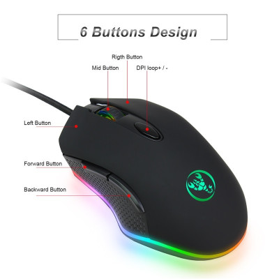 Chuột LED Gaming RGB 200-4800 DPI S500 - Hàng Nhập Khẩu