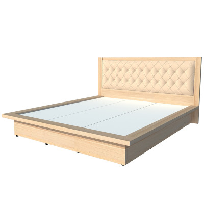 Giường ngủ cao cấp Tundo màu vàng kem 160cm x 200cm
