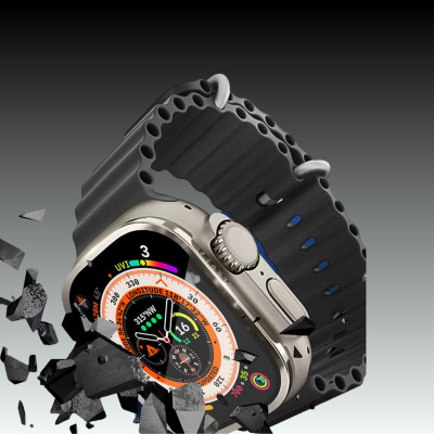 Kính Cường Lực Màn Hình Viền Nhôm Kai.N AluGlass Dành Cho Apple Watch Ultra_ Hàng Chính Hãng