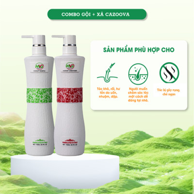 Dầu Gội Cặp Cazoova hỗ trợ làm sạch sâu, dưỡng tóc mềm mượt, phục hồi tóc hư tổn 500ml & 780ml
