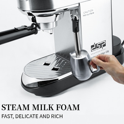 Máy pha cà phê Espresso nhãn hiệu DSP KA3065 - Áp suất 15 bar, có công suất hoạt động mạnh mẽ lên đến 1450W - HÀNG NHẬP KHẨU