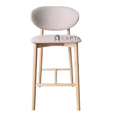 Ghế đảo bếp cao 65cm CB LEO-65F Nội thất Capta Ghế gỗ nệm dày có tay tựa hiện đại hot trend