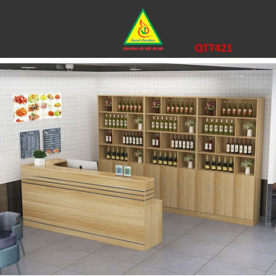 QUẦY LỄ TÂN, QUẦY TIẾP TÂN, QUẦY TÍNH TIỀN, QUẦY THU NGÂN QTT421- Nội thất lắp ráp Viễn Đông Adv