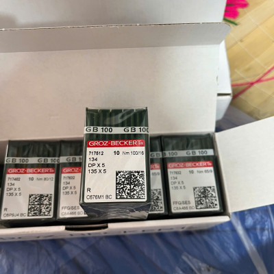 [HÀNG CHÍNH HÃNG] KIM MÁY MAY 1 KIM, 2 KIM, MÁY TRỤ CÔNG NGHIỆP DPx5 GROZ-BECKERT VĨ 10 CÂY