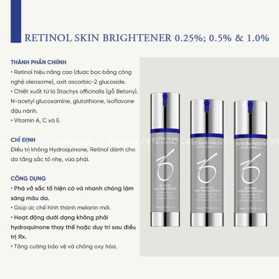Kem dưỡng Retinol Skin Brightener 1% 50ml - Kem dưỡng sáng da, bảo vệ da, chống oxy hóa