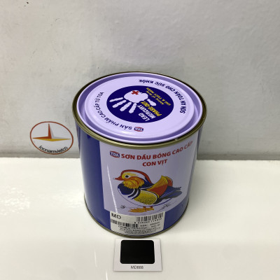 Sơn dầu cao cấp TOA Con Vịt màu đen mờ MD 888 _ 800 ml