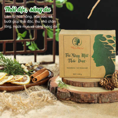 Bộ xông hơi thải độc, tái tạo da cơ bản Wonmom ( 1 Hộp xông mặt + 1 Scrub nghệ tẩy mặt )