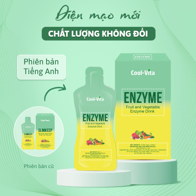 Combo 2 Hộp Nước Uống Bổ Sung Enzyme Chiết Xuất Từ Trái Cây và Rau Củ Hỗ Trợ Tiêu Hoá, Thanh Lọc Cơ Thể Coolvita