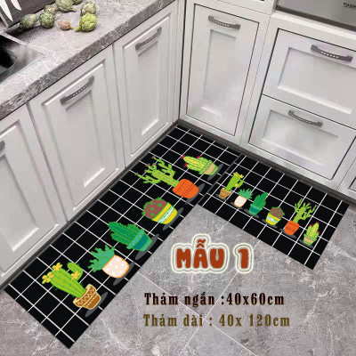 Set 2 thảm ngắn dài trong nhà bếp cao cấp