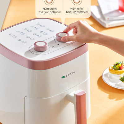 Nồi chiên không dầu B.COOK Dung tích lớn 6L - Hàng chính hãng