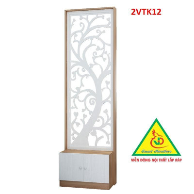 Tủ kệ trang trí kiêm vách ngăn phòng khách , nhà bếp 2VTK12 - Nội thất lắp ráp Viendong Adv