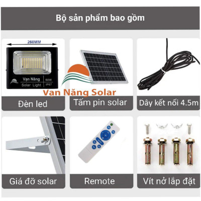 Đèn năng lượng mặt trời 60W