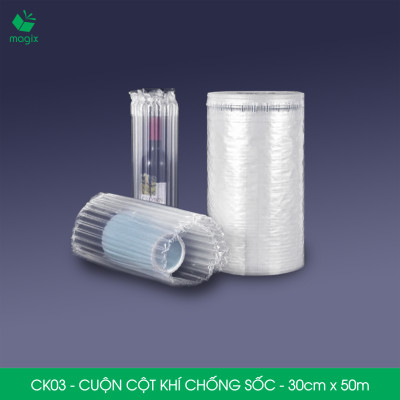 Cuộn cột khí chống sốc - 30cm x 50m - Xốp hơi, đệm hơi đóng gói hàng dễ vỡ - CK03