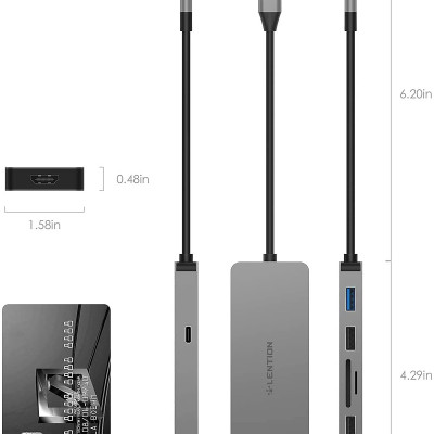 Bộ chuyển đổi USB-C 7 trong 1 Lention C17 Hàng Chính Hãng
