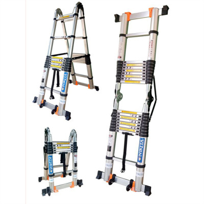 Thang Nhôm Rút Đa Năng Có Bánh Xe - 6.4 Mét