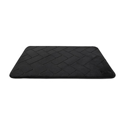 Thảm Nhà Tắm Polyester ERINA Màu Đen|Index Living Mall| Nội Thất Thái Lan
