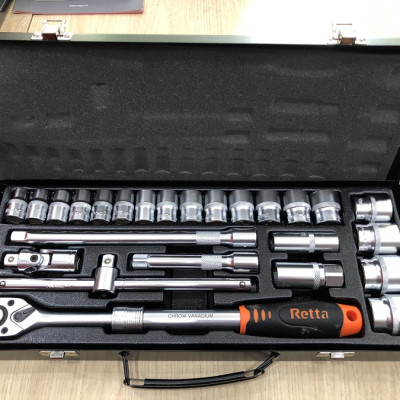 Bộ cần lực - đầu nối 25 chi tiết - 1/2 inch Retta RLT2501