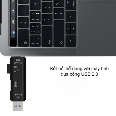 Đầu cắm OTG xịn giúp điện thoại Android đọc thẻ nhớ TF, USB, Type C  - Hàng chính hãng / Hàng nhập khẩu