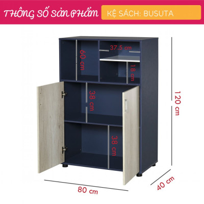 Giá sách gỗ công nghiệp sáng tạo SMLIFE Busuta