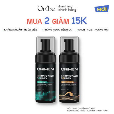 Bọt Vệ Sinh Nam Giới Orimen Hương Thơm Nam Tính Lưu Hương Đến 12H Chai 120ml