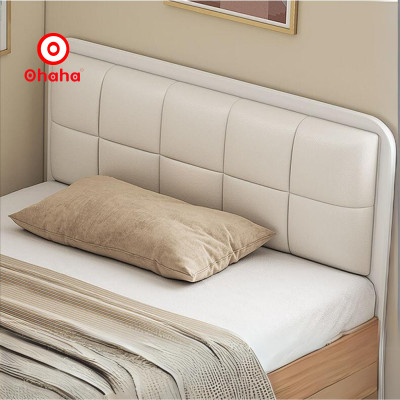 [Miễn phí lắp đặt & vận chuyển] Giường ngủ gỗ cao cấp 2 hộc kéo bọc nệm đầu giường hiện đại Ohaha  - GN003