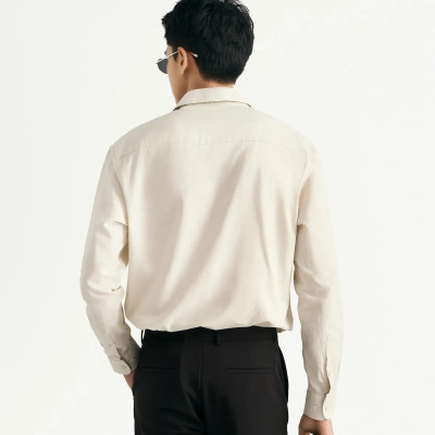 Áo sơ mi tay dài nam linen cotton Form Regular - RT 10S25SHL032 | ROUTINE CÀ MAU