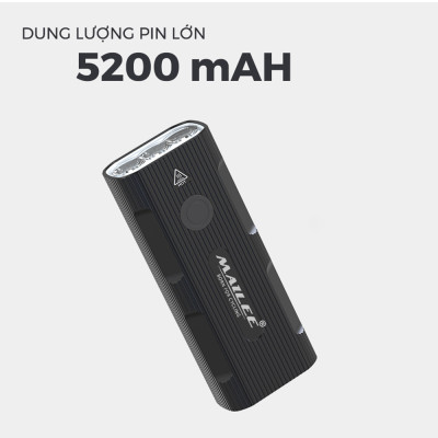 Đèn Trước Xe Đạp Chiếu Sáng Cao Cấp Chống Nước P-023 dung lượng 5200mAh Gắn tay lái, sạc Type-C, sáng max 10h, Có Hỗ trợ Sạc Khẩn Cấp - Mai Lee