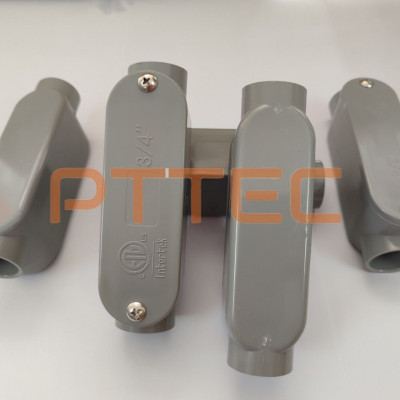 Thân ống PVC loại "C" dùng để luồn dây điện, có nắp (model: C-P075)