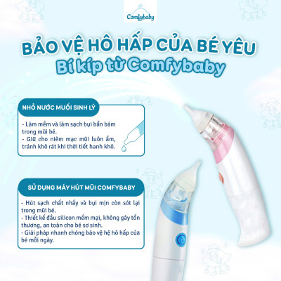Máy hút mũi cho trẻ sơ sinh Comfybaby - CF718, vệ sinh, an toàn
