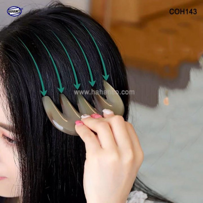 Lược sừng răng thưa thần thánh - COH143 (Size: S - 9cm) Massage đầu giúp lưu thông máu đả thông kinh mạch 