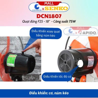 Quạt Đứng Công Nghiệp Senko DCN1807 - Hàng Chính Hãng - Bảo Hành 24 Tháng