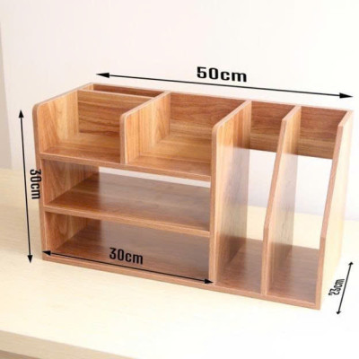 Kệ để hồ sơ văn phòng tiện lợi, kệ sách để bàn nhỏ gọn gỗ MDF chống ẩm cao cấp 