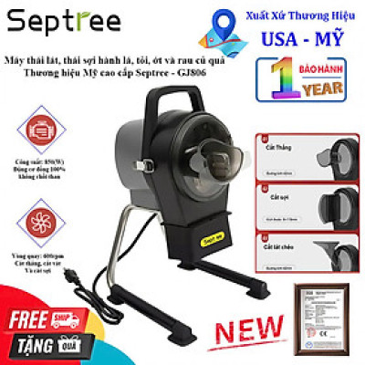 Máy thái lát, thái sợi hành lá, tỏi, ớt và rau củ quả dùng cho quán ăn, nhà hàng, khách sạn. Thương hiệu Mỹ cao cấp Septree - GJ806. Hàng chính hãng