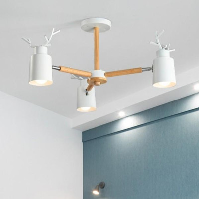 Đèn chùm NOTERSE sừng hươu 3 tay kiểu dáng độc đáo, hiện đại - kèm bóng LED chuyên dụng.