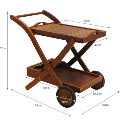 Xe Đẩy Rượu IBIE NT5001 (58 x 86 x 77 cm) - Nâu