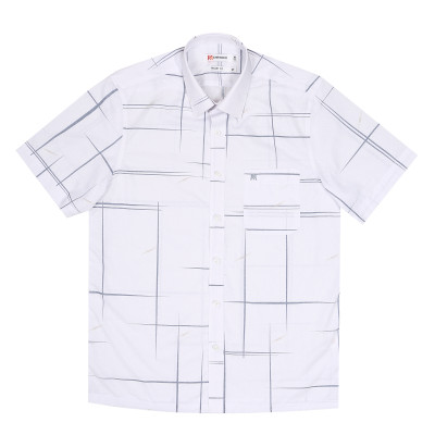 Áo sơ mi nam tay ngắn form suông vạt ngang Khatoco A1MN498T2-CNIN476-2603-N